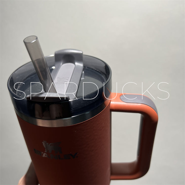 40oz Brick-red SS Tumbler with Straw