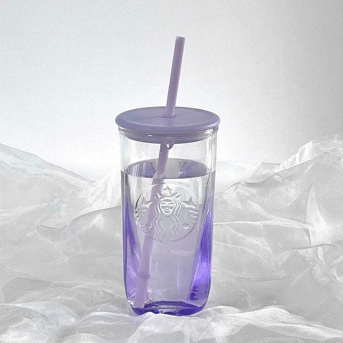 16oz China Purple Triangle Glass