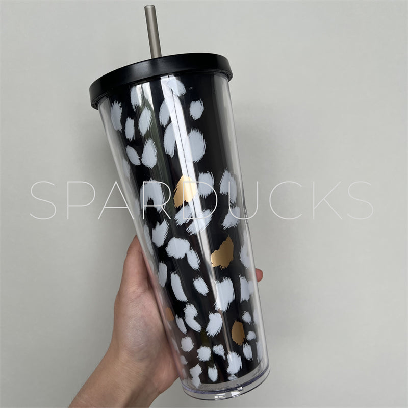 24oz Indonesia Black White Cold Cup