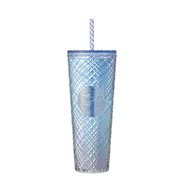 24oz Korea Blue Jeweled Cold Cup