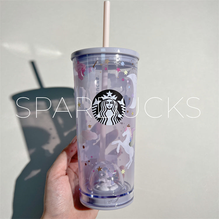 18oz Thai/HK Unicorn Plastic Cup