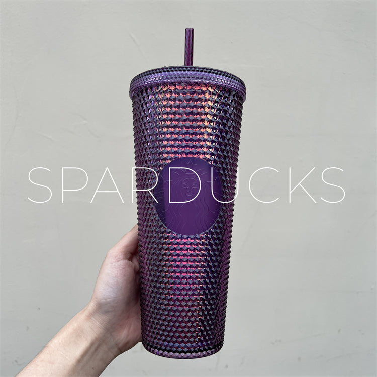 24oz Taiwan Purple Bling Studded Cup