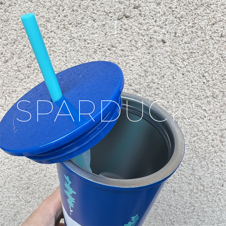 20oz China Blue Flowers SS Tumbler