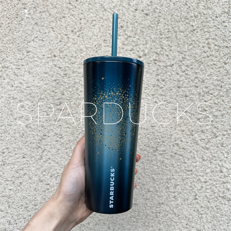 16oz Korea Blue Starry Stainless Tumbler