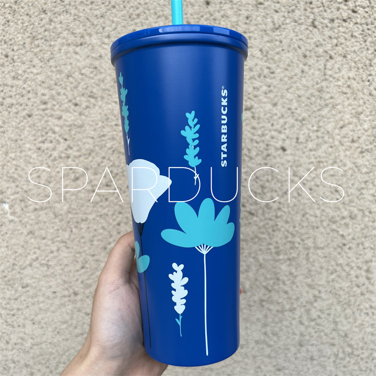 20oz China Blue Flowers SS Tumbler