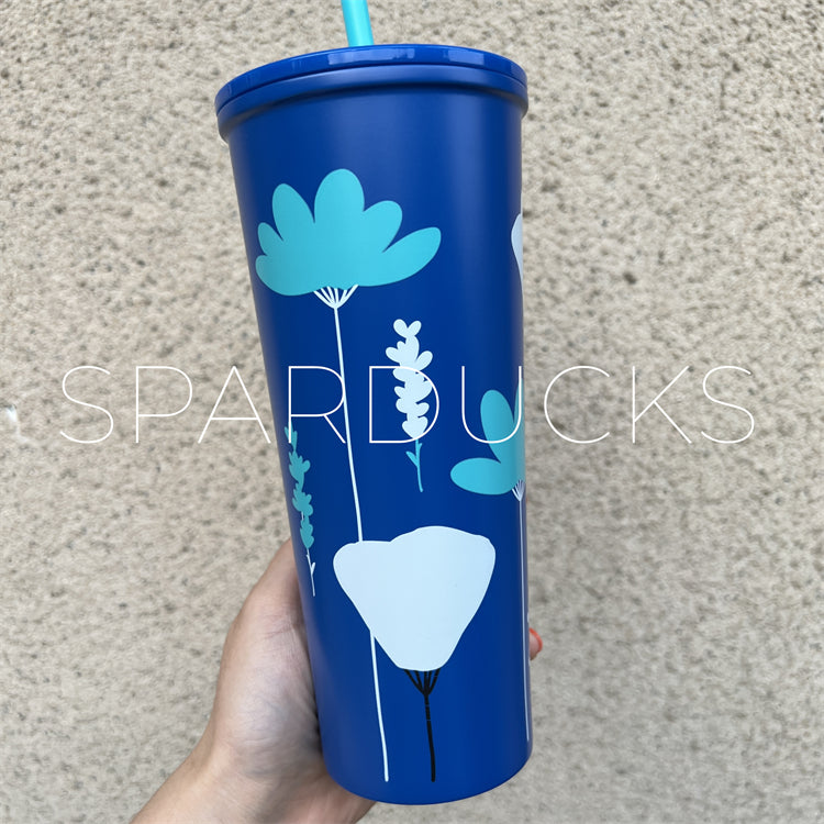 20oz China Blue Flowers SS Tumbler