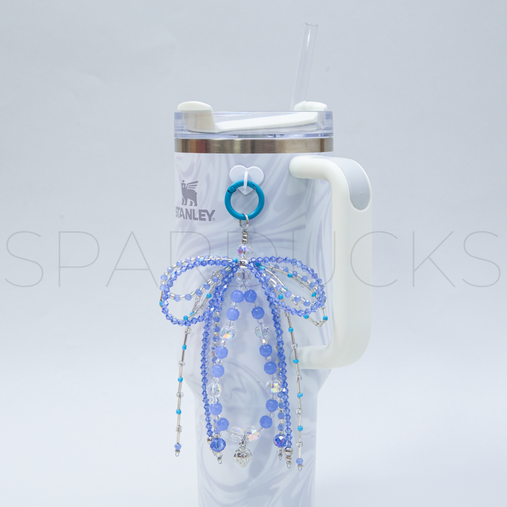 Tumbler Charm - Blue Bow