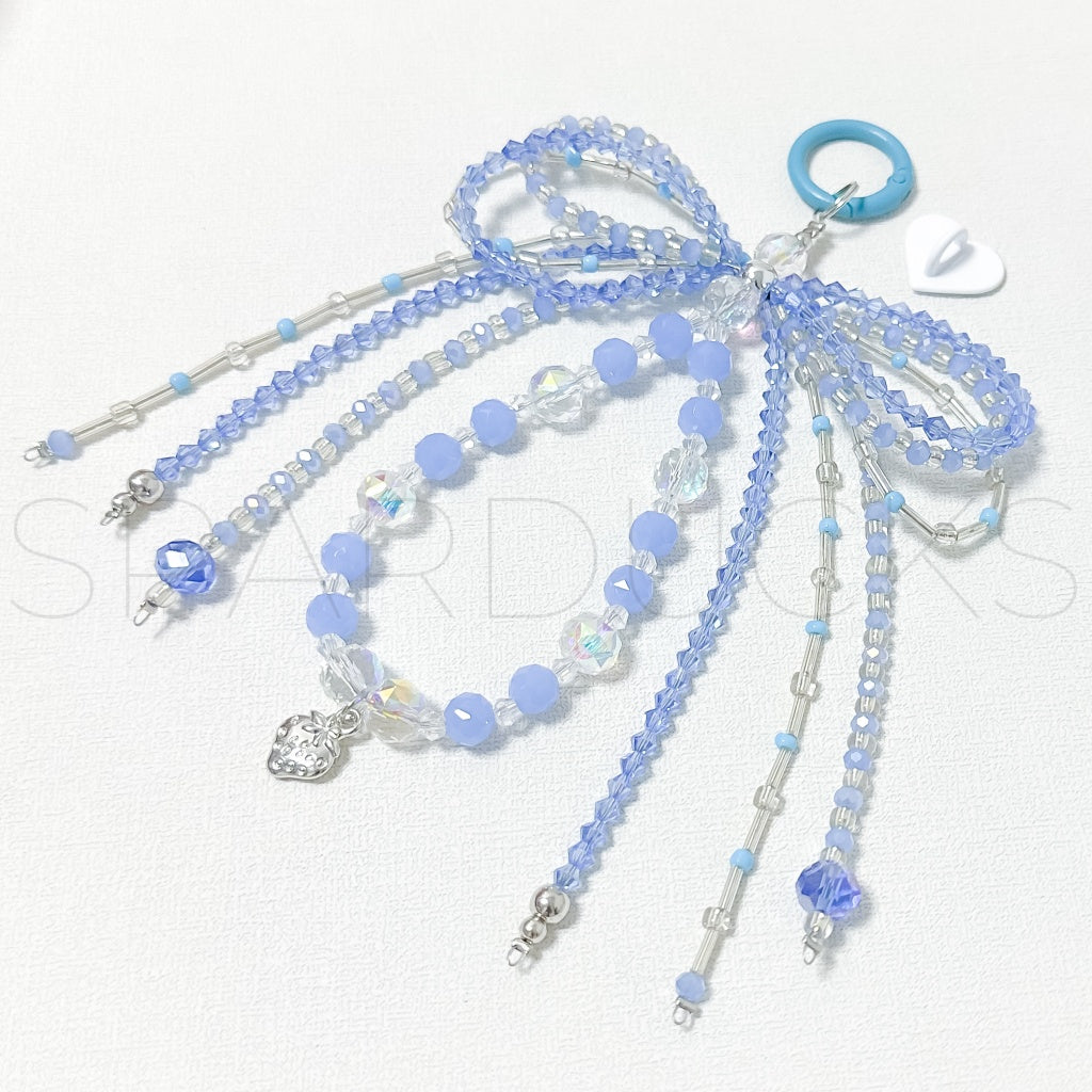 Tumbler Charm - Blue Bow