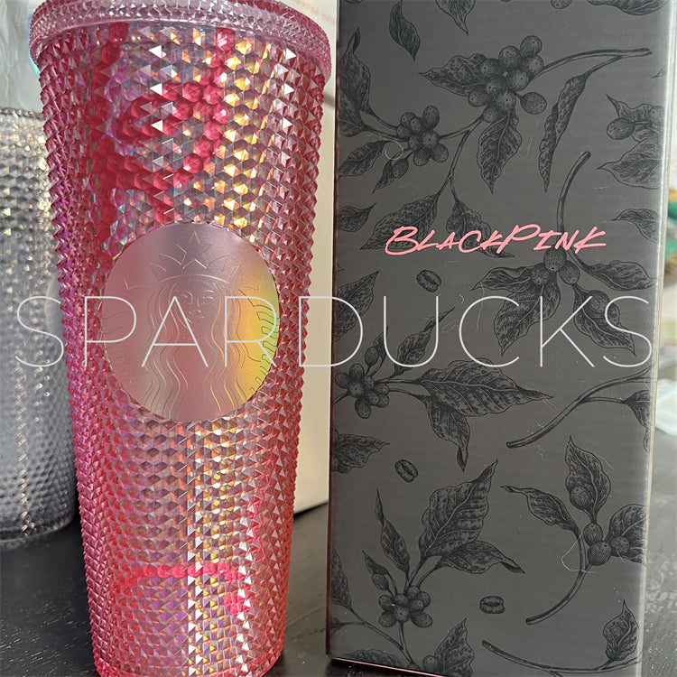 24oz HK Blackpink Pink Studded Cup with Box