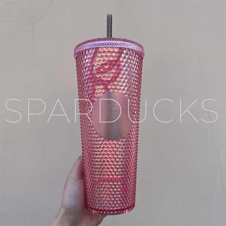 24oz HK Blackpink Pink Studded Cup with Box