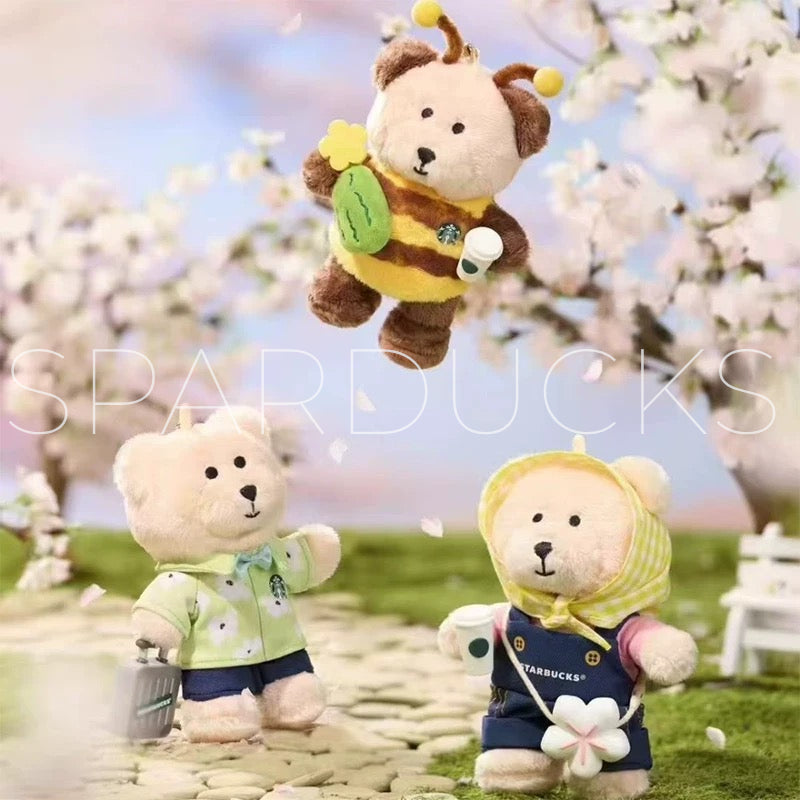 China Spring Day Plush Bear Ornament Keychian