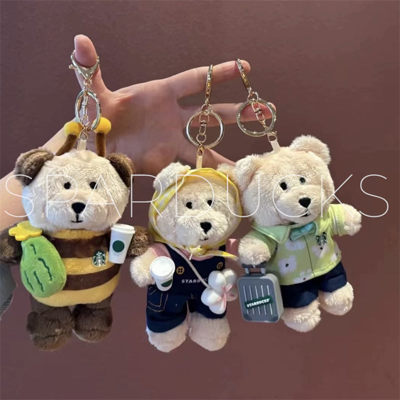 China Spring Day Plush Bear Ornament Keychian