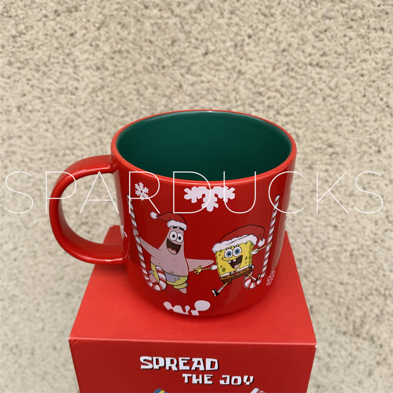 10oz Indonesia SpongeBob Co-Branded Red Mug