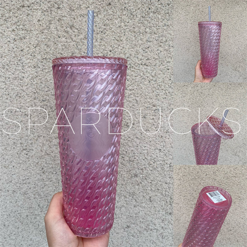 24oz Taiwan Pink Plastic Cup