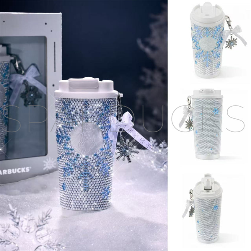 16oz China Snowflake Diamond SS Tumbler – SPARDUCKS