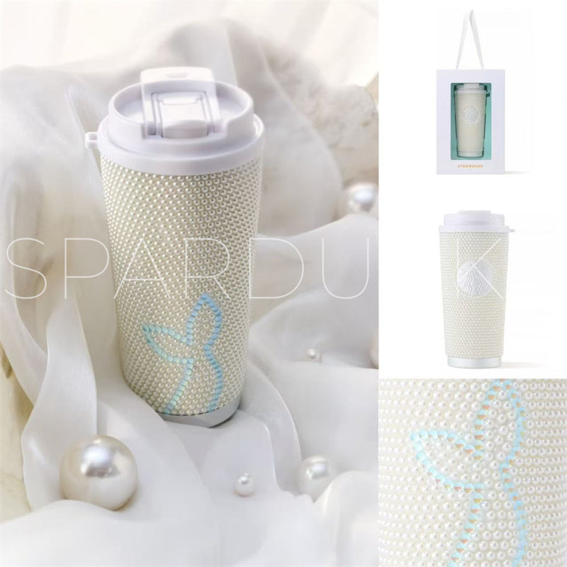 16oz China Pearl SS Rhinestone Tumbler