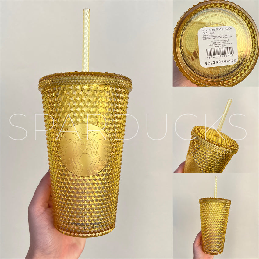 16oz Japan Yellow Studded Cold Cup