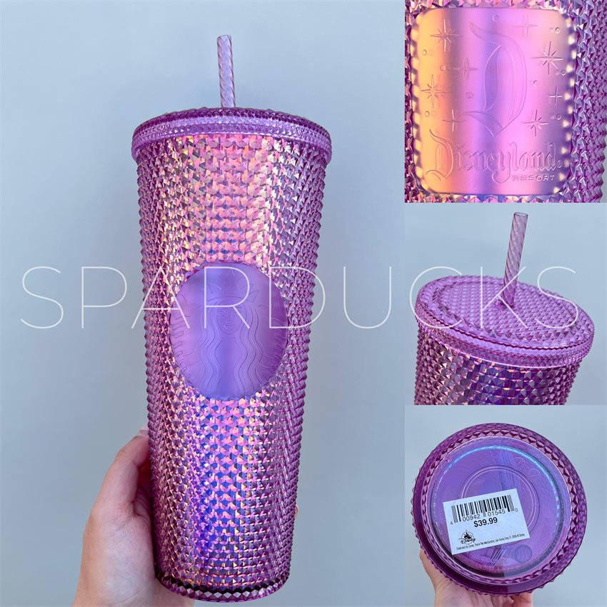 Starbucks Disneyland purple purchases studded