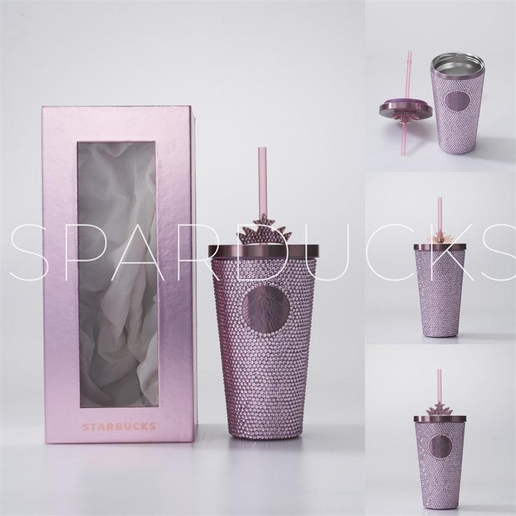 16oz China Spring Sakura Rhinestone Tumbler