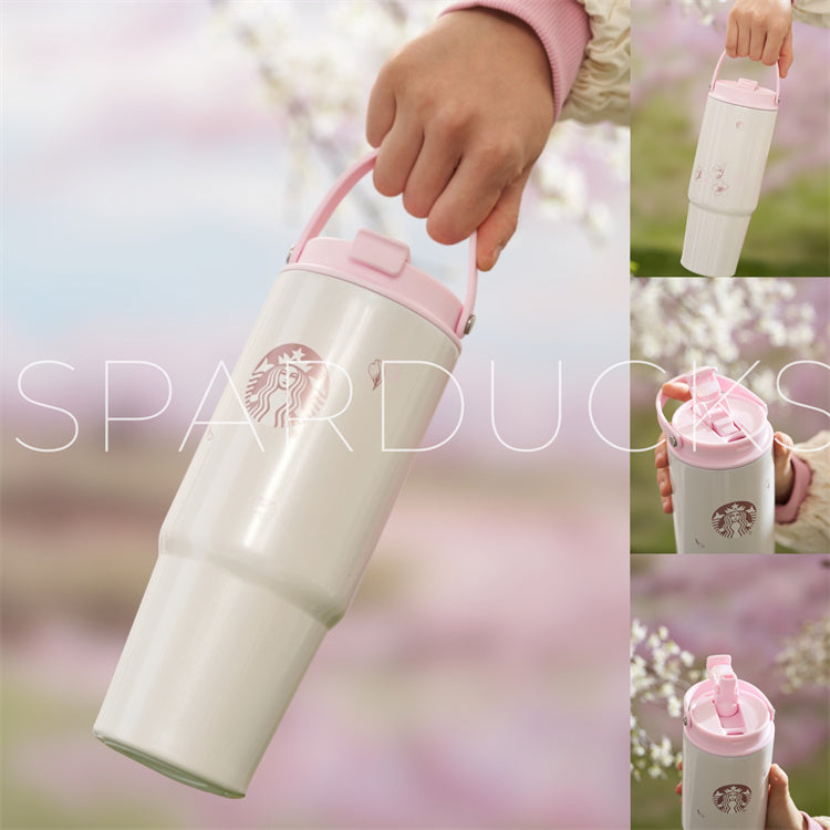 28oz China Pink Sakura Stainless Cup