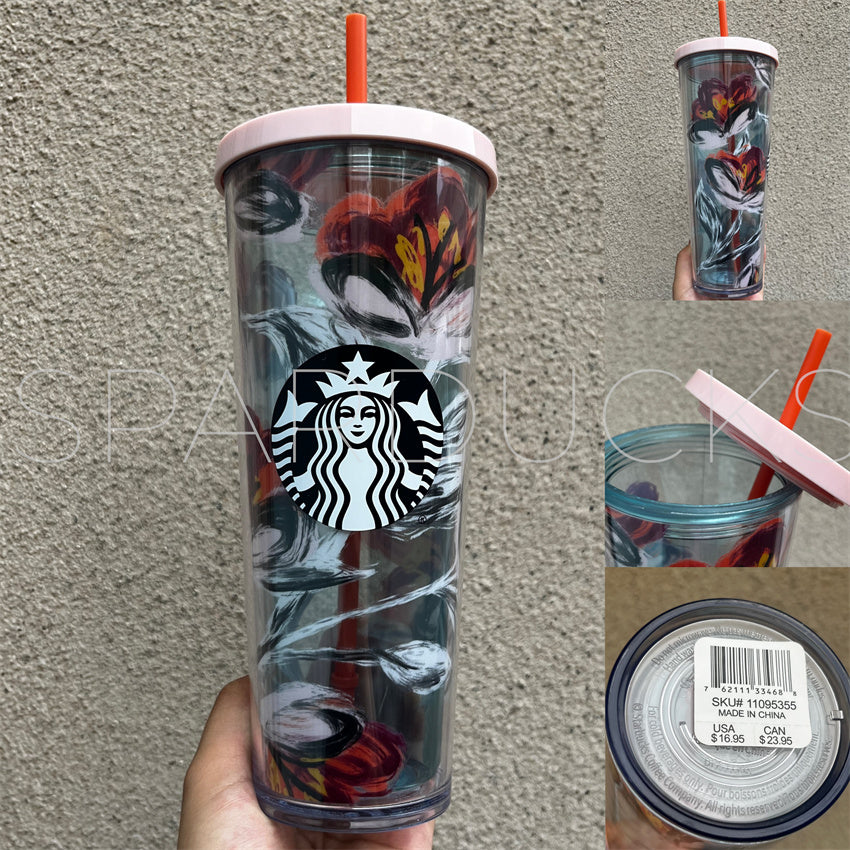 24oz Cold Cup With Straw