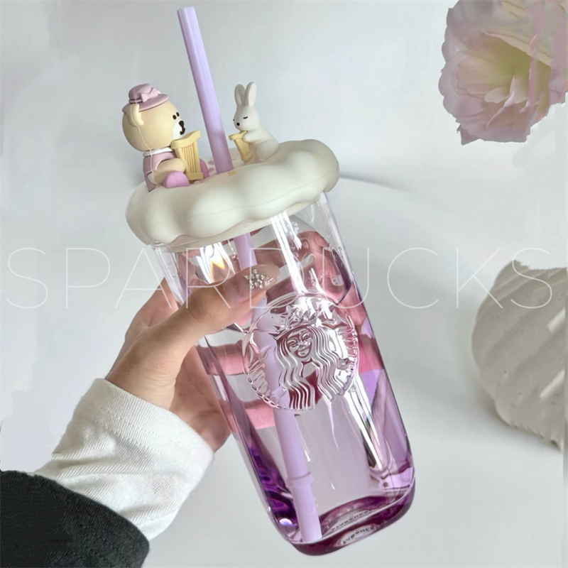 18oz China Triangle Pueple Glass