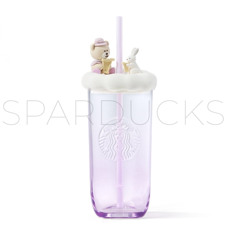 18oz China Triangle Pueple Glass