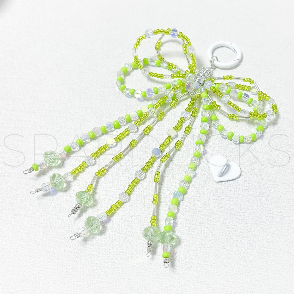 Tumbler Charm - Green Bow