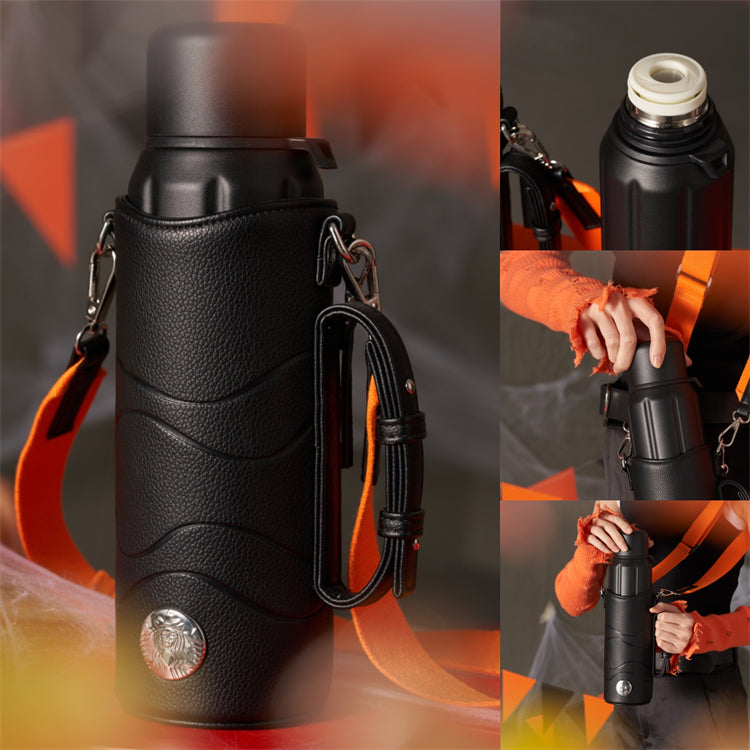 20oz Halloween Black SS Vacuum with Sleeve