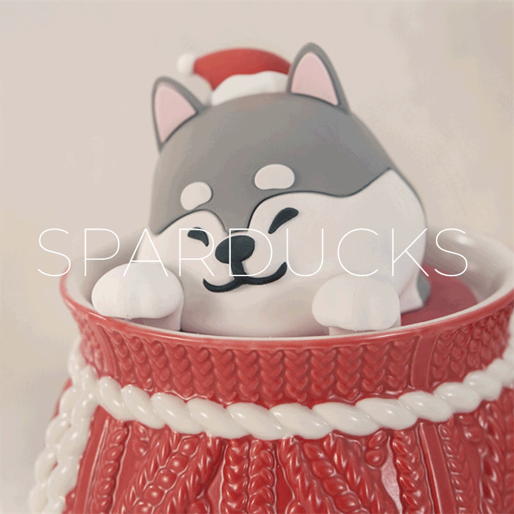 18oz Red Mug with Husky Lid