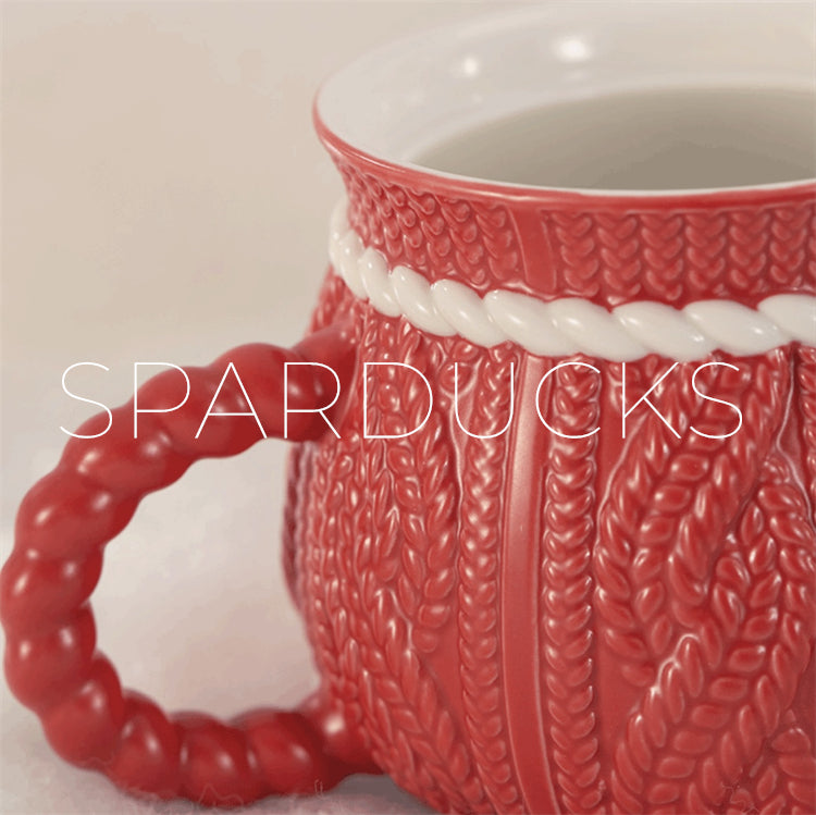 18oz Red Mug with Husky Lid