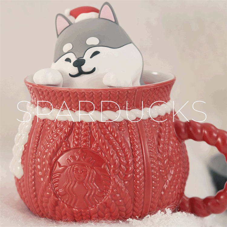 18oz Red Mug with Husky Lid