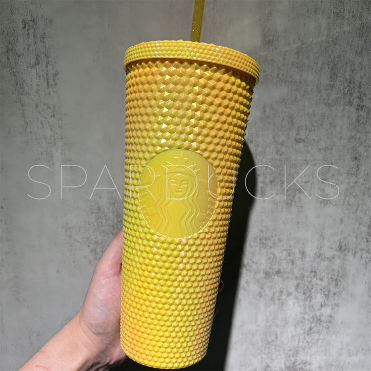 24oz China Yellow Gold Bling Studded Tumbler – SPARDUCKS