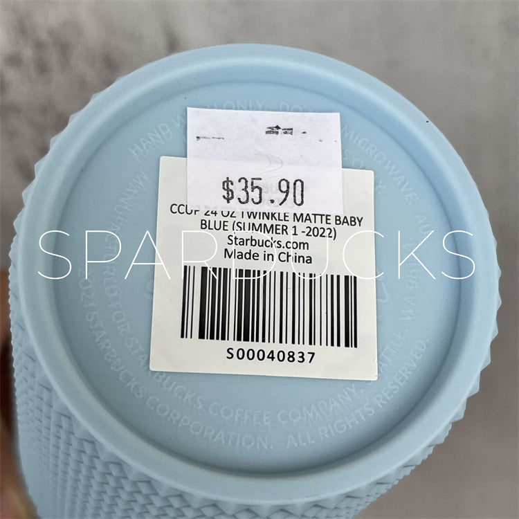 24oz Singapore Matte Blue Studded Cup