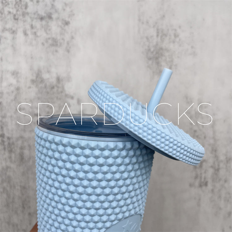 24oz Singapore Matte Blue Studded Cup
