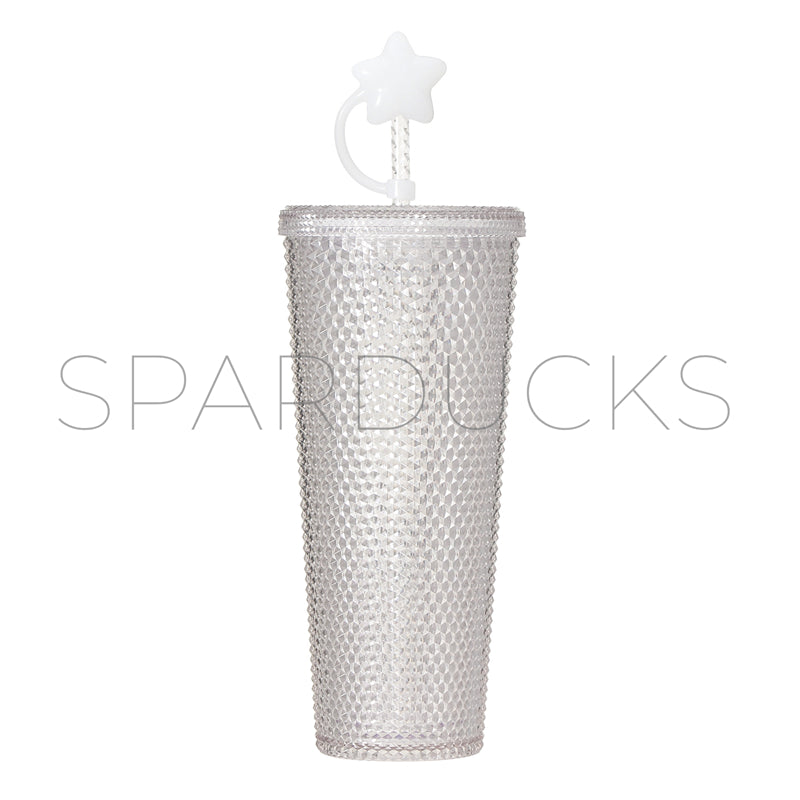 24oz Japan Clear Studded Cup with Topper