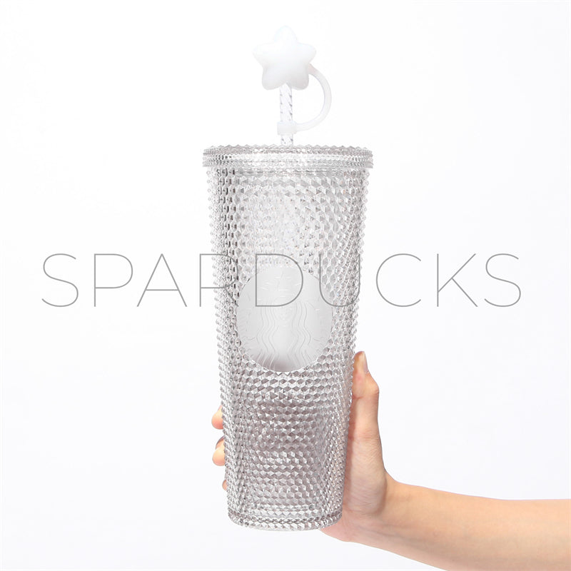 24oz Japan Clear Studded Cup with Topper