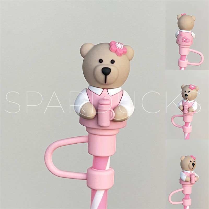 7mm Cute Straw Topper *Sakura Bear