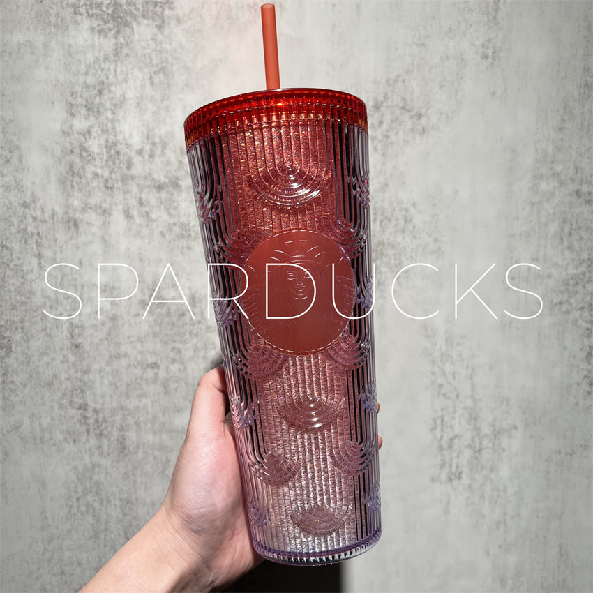 on sale Starbucks China 2023 new year online gradient red scale straw