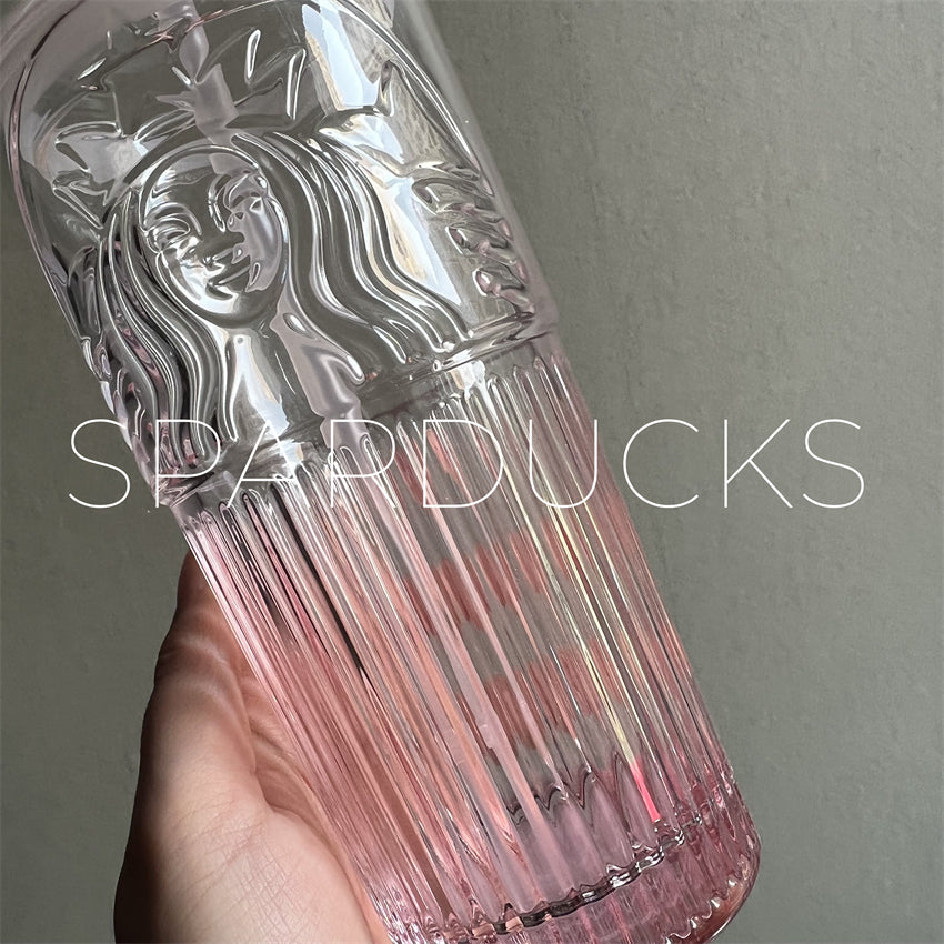 18oz China Pink Glass with Sakura Topper