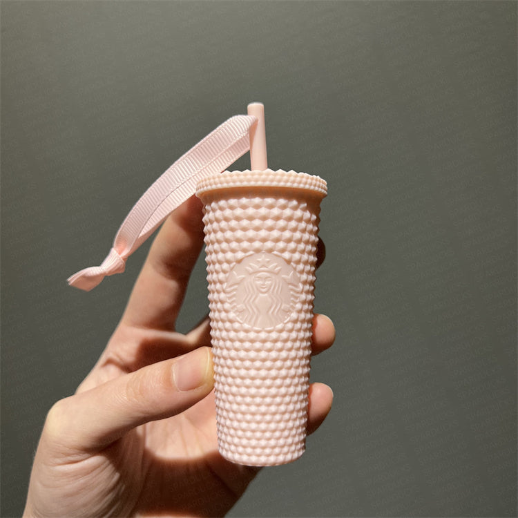 China Mini Matte Sakura Studded Ornament