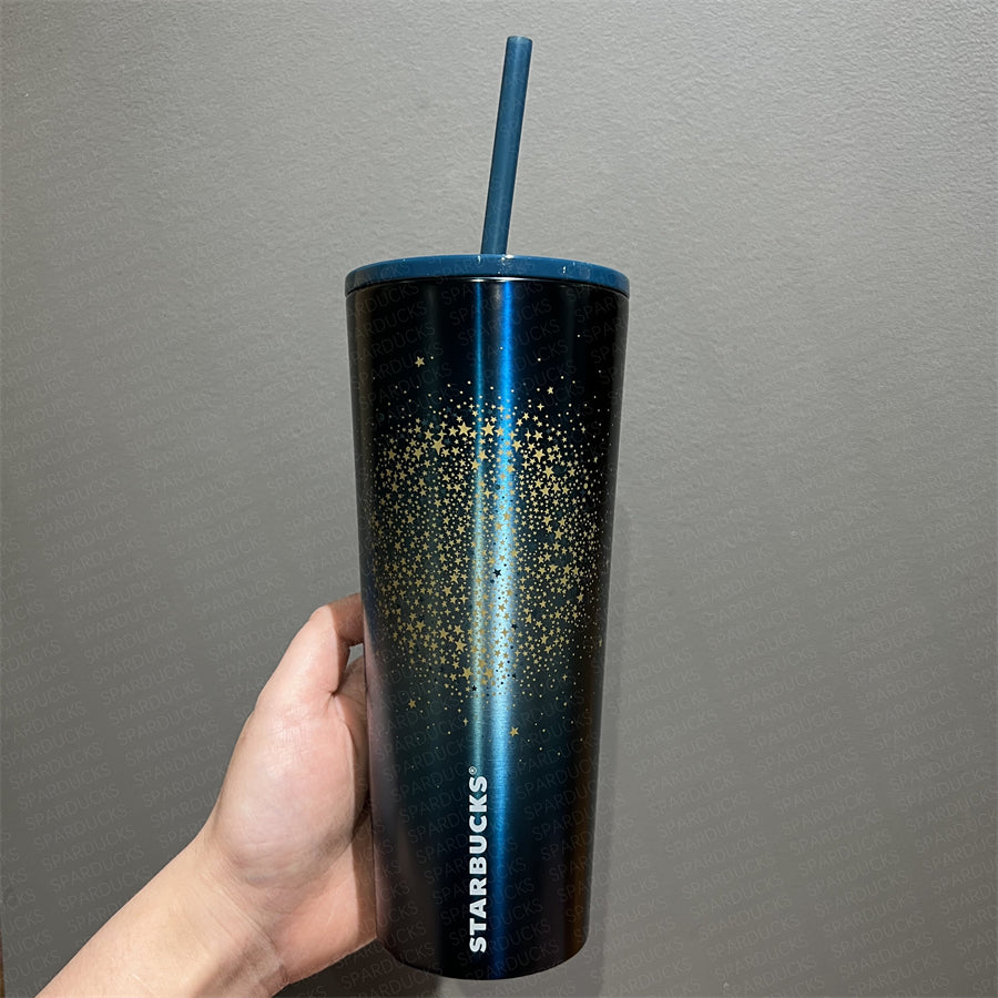 16oz Korea Blue Starry Stainless Tumbler