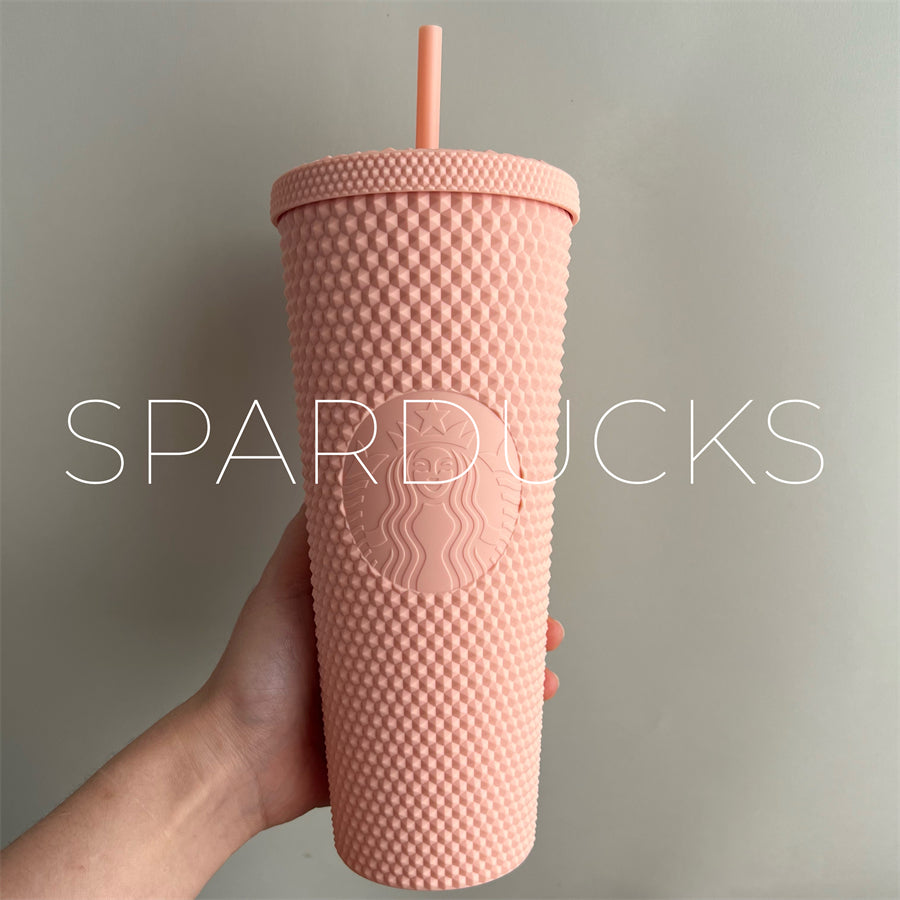 24oz Singapore Matte Pink Studded Cup