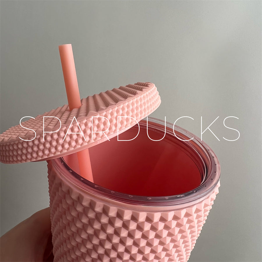 24oz Singapore Matte Pink Studded Cup