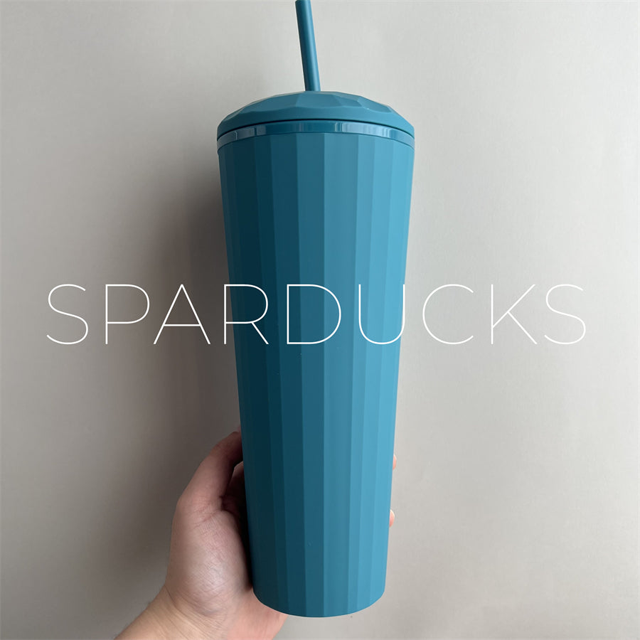 24oz China Matte Blue-green Dome Cold Cup