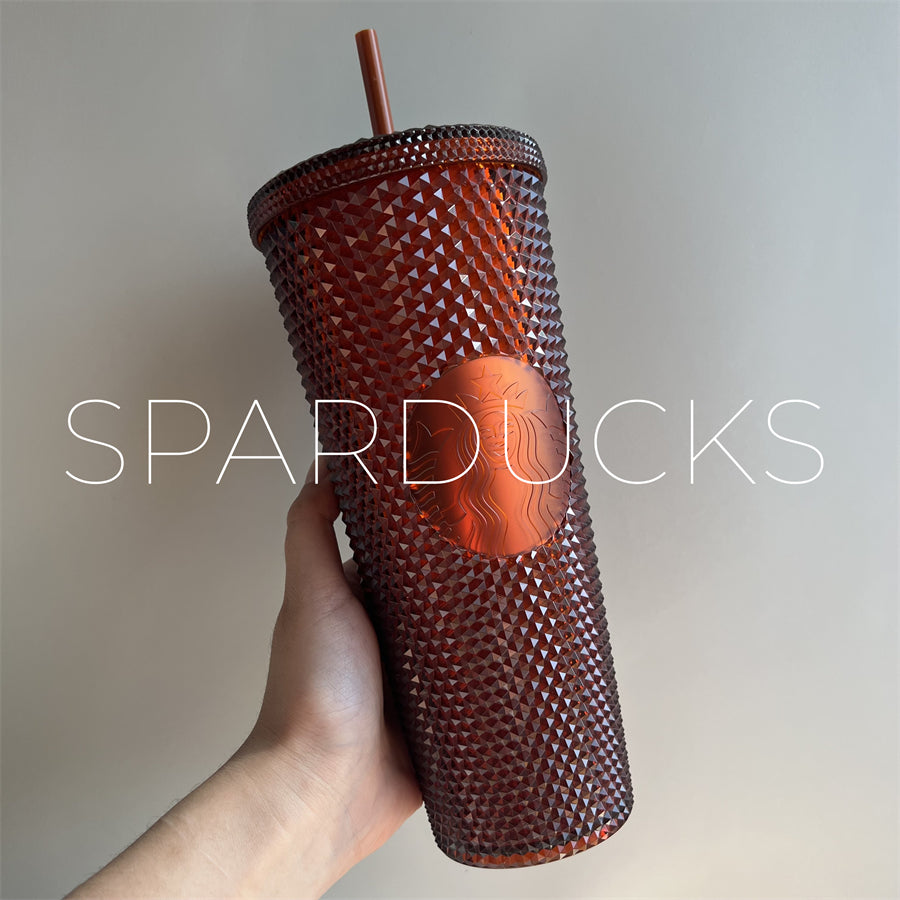 24oz China Pumpkin Studded Tumbler
