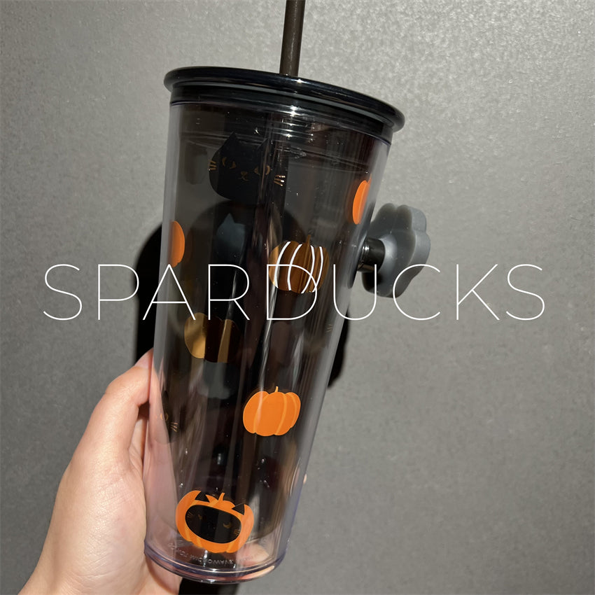 16oz Taiwan Black Cat Plastic Cup