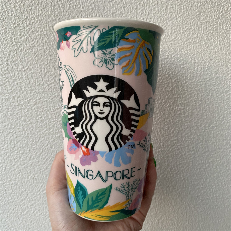 12oz Singapore Double Wall Ceramic Tumbler
