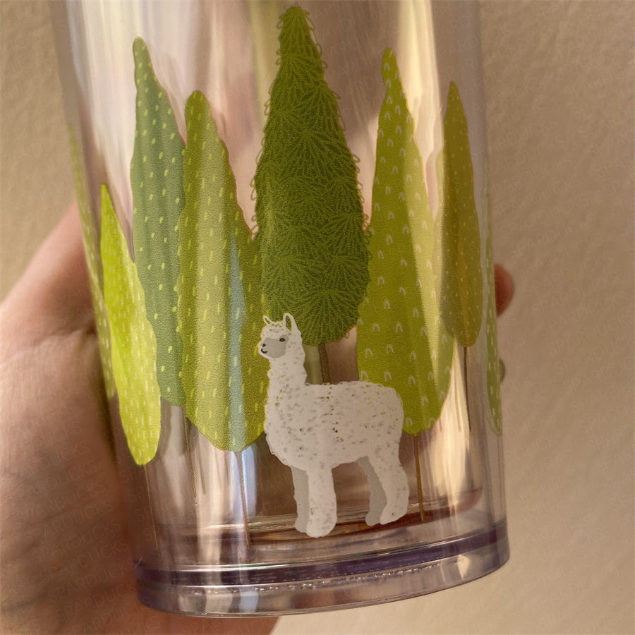 16oz Alpaca Plastic Tumbler with Straw HTF