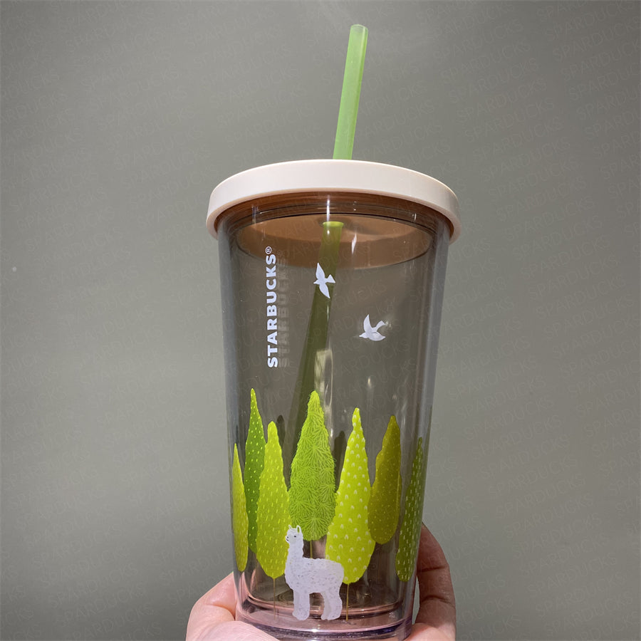 16oz Alpaca Plastic Tumbler with Straw HTF